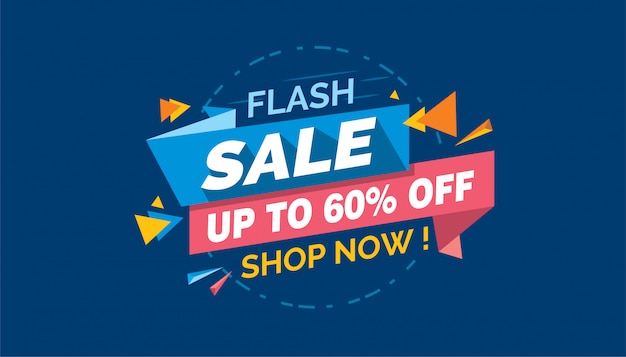 Flash Sale, Colorful Sale Banner