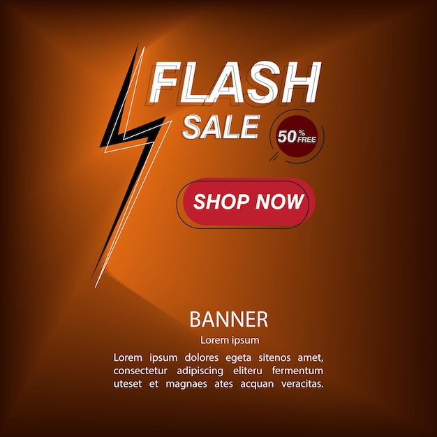 Flash sale design vector template illustration