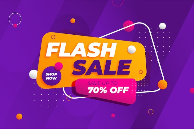 Flash sale discount banner promotion background