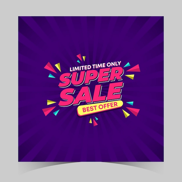 Flash sale discount banner promotion posts sale banner template design web banner for mega sale