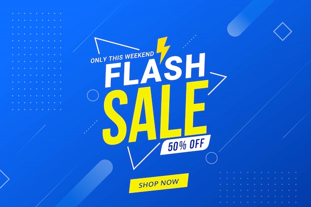 Flash sale discount banner template promotion