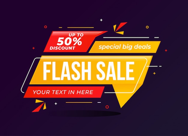 Flash Sale discount banner template promotion