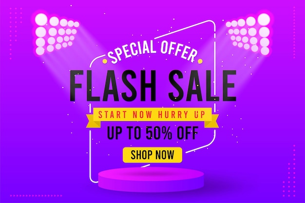 Flash sale discount special offer banner promotion