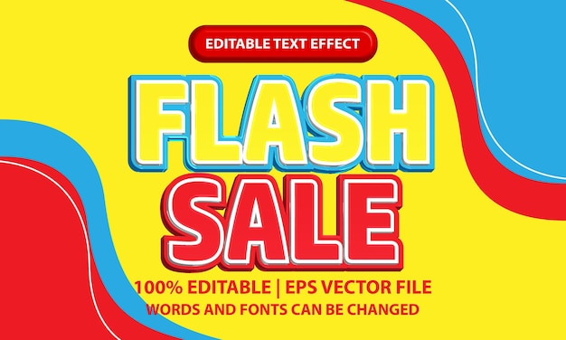 Flash Sale Editable 3D Text Effect Style