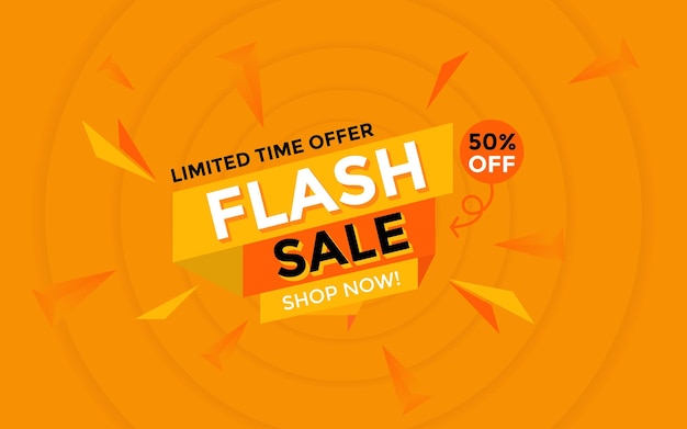 Flash sale editable banner for promotion and marketing