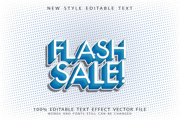 Flash sale editable text effect emboss modern style