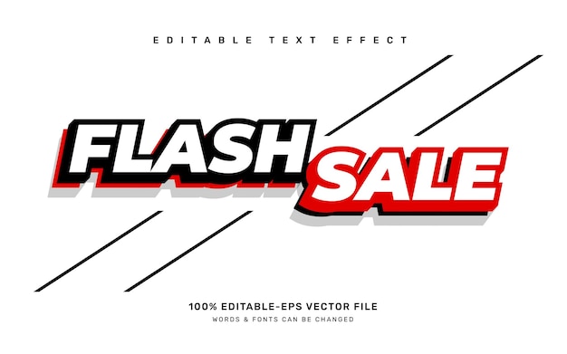 Flash sale editable text effect template