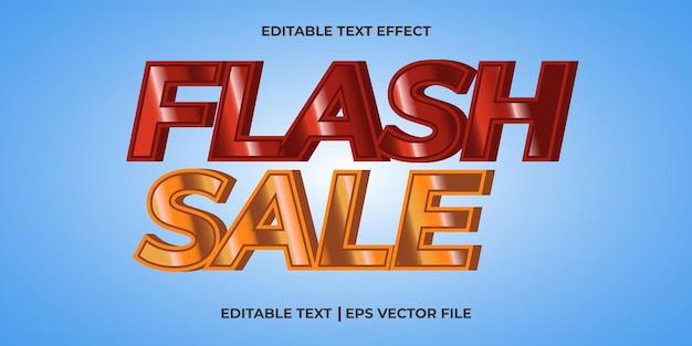 flash sale editable text effect