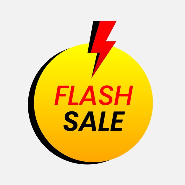 flash sale icon template design for banner element