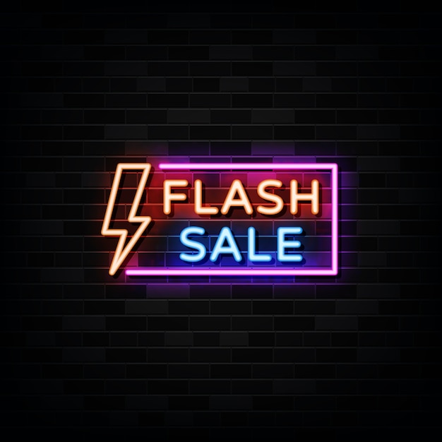 Flash sale neon sign, neon style