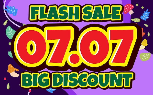 Flash sale Number banner text effect