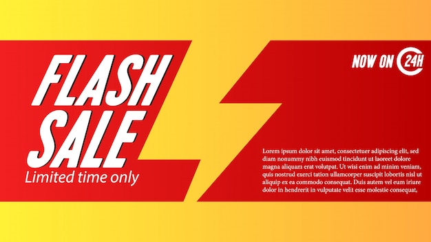 Flash sale offer banner template