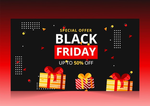 Flash sale offer black friday landing page design Template