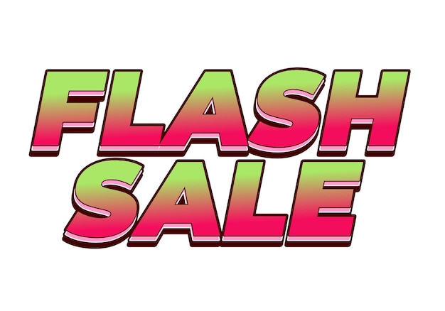 Vector flash sale text effect in 3d style for digital or pint promotion