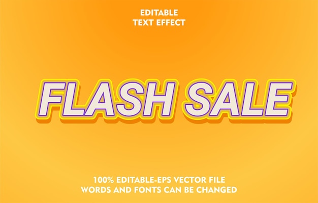 Flash sale text effect editable for shopping