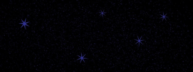 Vector flashing stars starry sky appear and disappear on a black background