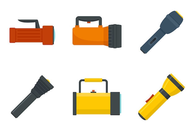 Flashlight icon set