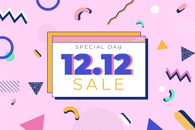 Flat 12.12 sale background