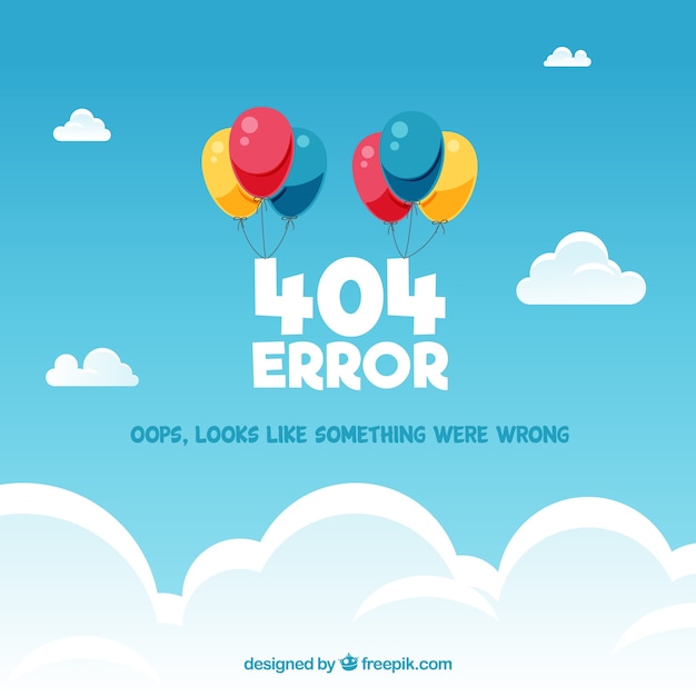 Flat 404 error template