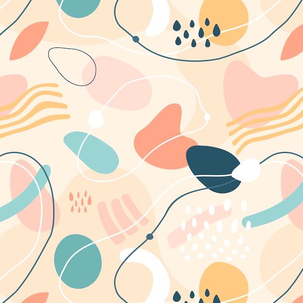 Flat abstract doodle pattern design