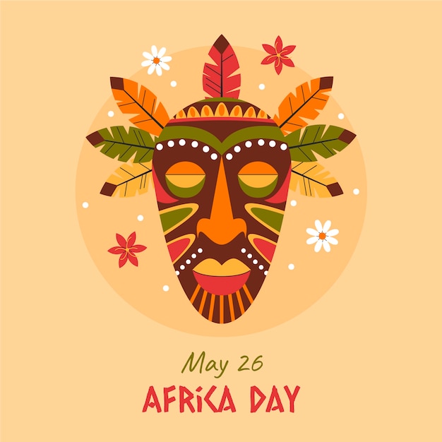 Vector flat africa day background