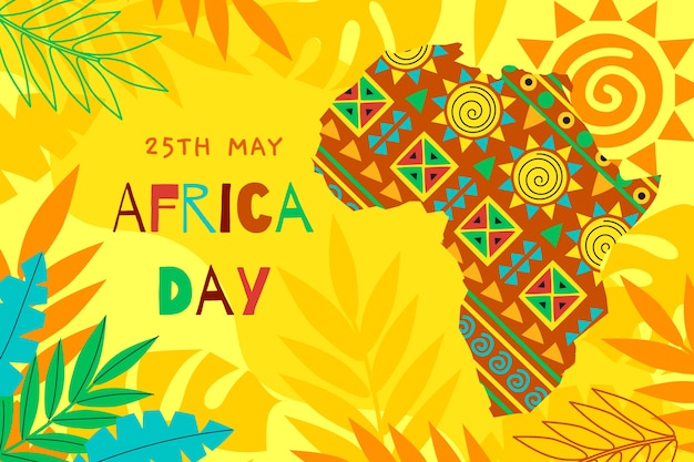 Flat africa day background