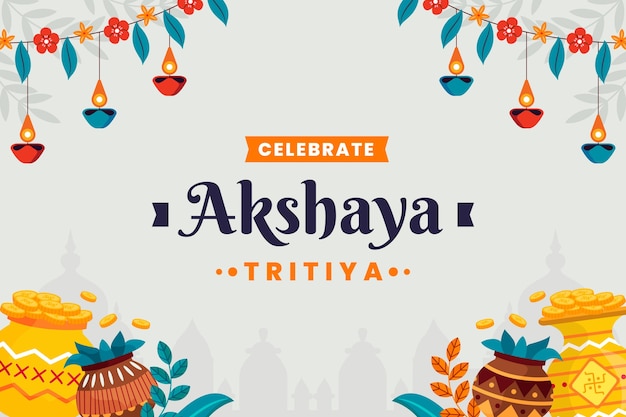 Flat akshaya tritiya background