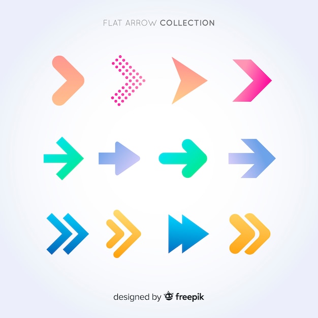 Flat arrow collection 