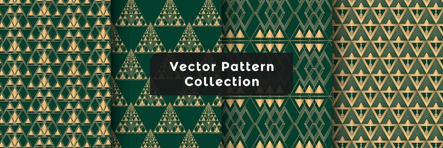 Flat art deco pattern collection