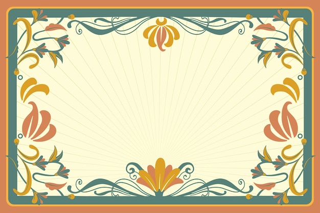 Flat art nouveau background