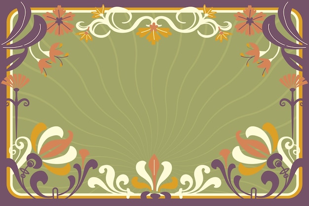 Flat art nouveau background