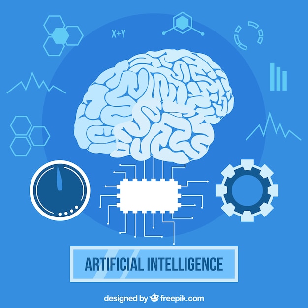 Flat artificial intelligence background