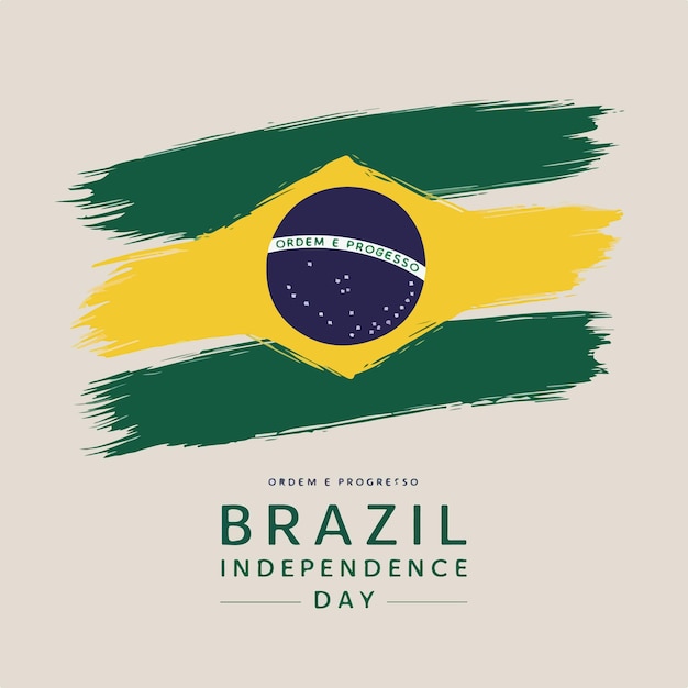 Flat background for 7 de Setembro celebration Brazil Independence Day