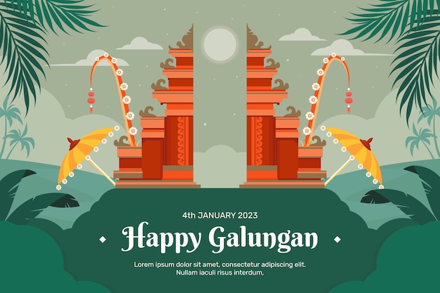 Flat background for galungan