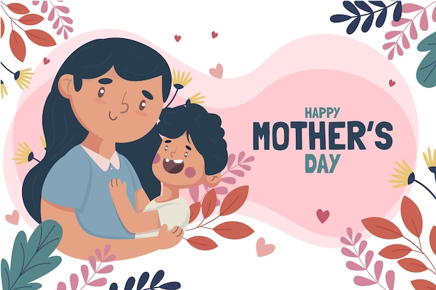 Flat background for mother's day celebration