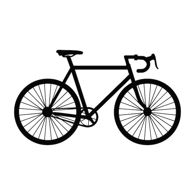 Vector flat bicycle icon vector silhouette for web page design