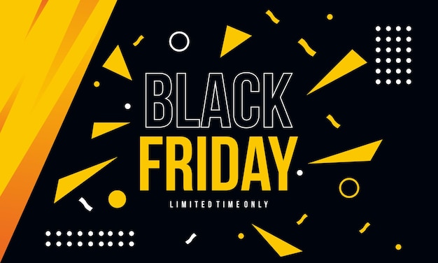 Flat black friday background