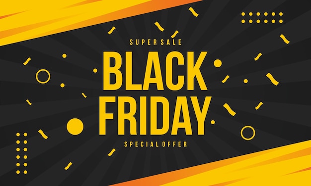 Flat black friday background