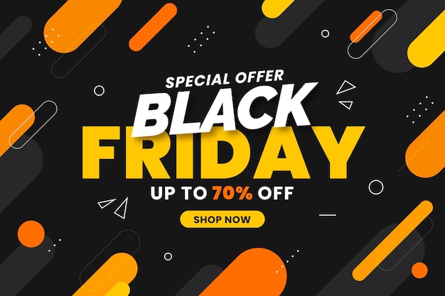 Flat black friday background