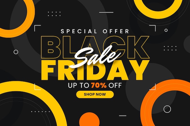 Flat black friday background