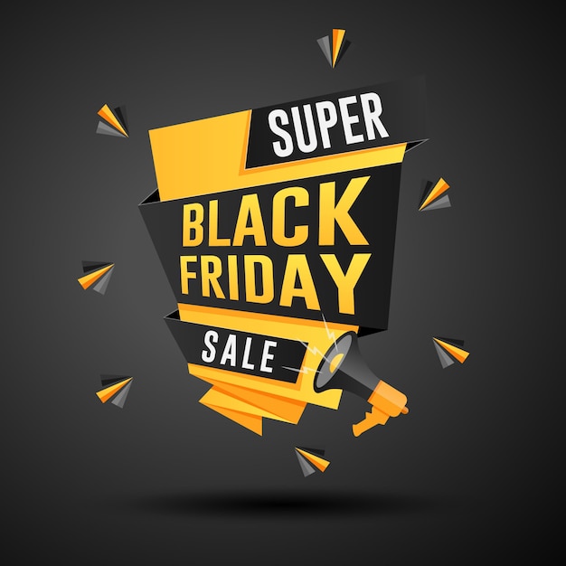 Flat black friday design