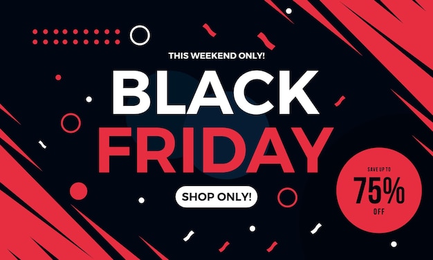 Flat black friday sale background