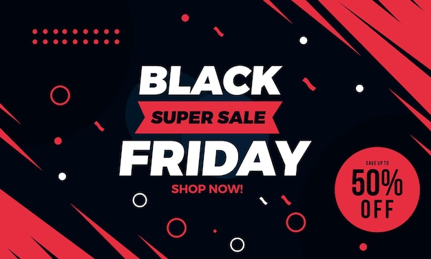 Flat black friday sale background