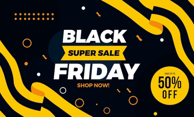 Flat black friday sale background