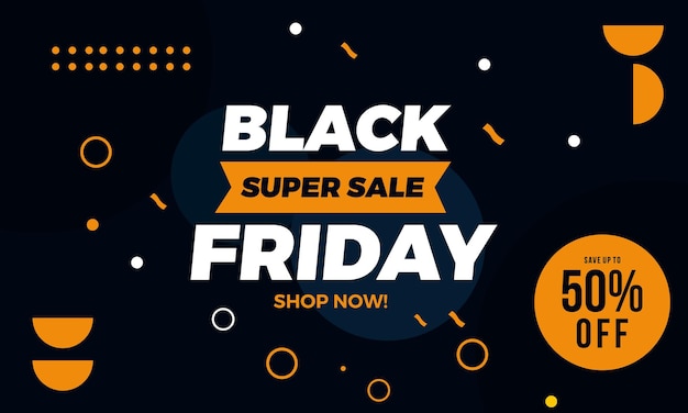 Flat black friday sale background