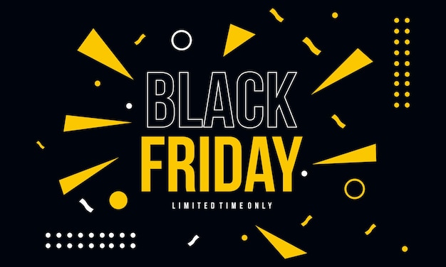 Flat black friday sale background