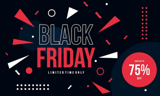 Flat black friday sale background