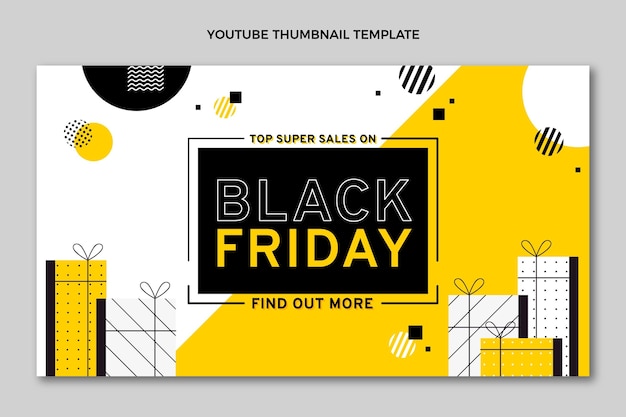 Flat black friday youtube thumbnail