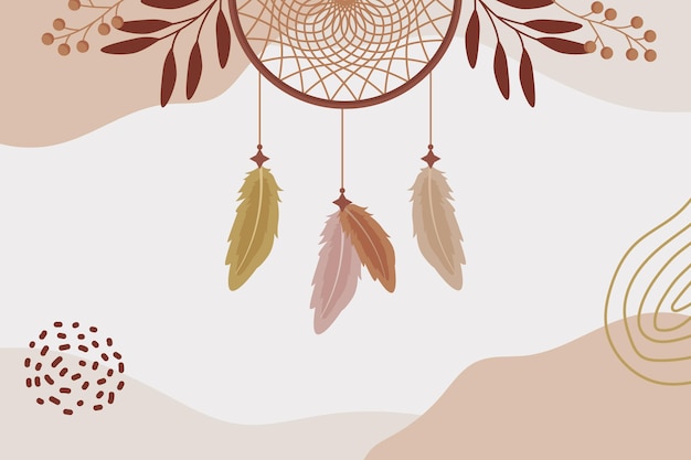 Flat boho background