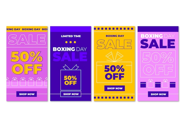 Flat boxing day sale instagram stories collection